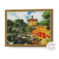 Pictura cu diamante după numere Art Gallery Premium Japanese Garden 40x50cm (QB204909)