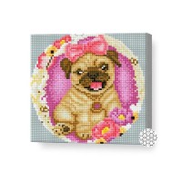 Алмазная картина по номерам Art Gallery Premium Little Lady 20x20cm (BJ1106)