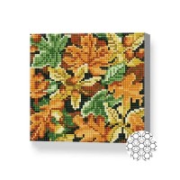 Алмазная картина по номерам Art Gallery Premium Multicolored leaves 20x20cm (BJ043)