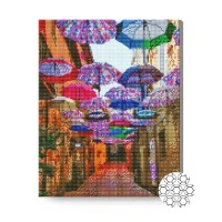 Алмазная картина по номерам Art Gallery Premium Multicolored Umbrellas 40x50cm (GA87403)