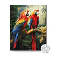 Алмазная картина по номерам Art Gallery Premium Parrots In The Jungle 40x50cm (GA87232)