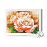 Pictura cu diamante după numere Art Gallery Premium Pink Roses 20x30cm (JS20202)