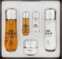 Подарочный набор Jigott Signature 24K Gold Essential Skin Care 3Set 