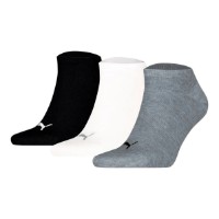 Детские носки Puma Unisex Sneaker Plain 3P Grey/White/Black, s.35-38