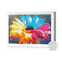 Pictura cu diamante după numere Art Gallery Premium Rainbow Gerbera 20x30cm (JS27640)