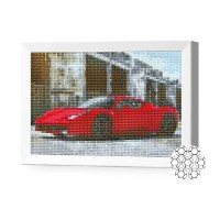 Pictura cu diamante după numere Art Gallery Premium Red Car 20x30cm (JS29546)