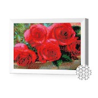 Pictura cu diamante după numere Art Gallery Premium Roses 20x30cm (JS26256)