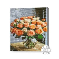 Pictura cu diamante după numere Art Gallery Premium Roses As A Gift 30x40cm (GB87738)