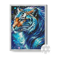 Pictura cu diamante după numere Art Gallery Premium Space Tiger 40x50cm (QB206514)