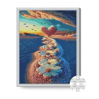 Pictura cu diamante după numere Art Gallery Premium The Flower Path To Love 40x50cm (QB206568)