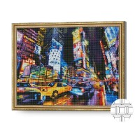 Pictura cu diamante după numere Art Gallery Premium Times Square 40x50cm (QB204203)