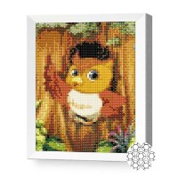 Pictura cu diamante după numere Art Gallery Premium Wise Little Owl 20x30cm (JS20658)