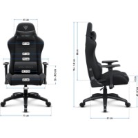 Scaun gaming Sense7 Spellcaster FUKU XL Fabric Black imaginea #3 — magazin online Desire.md