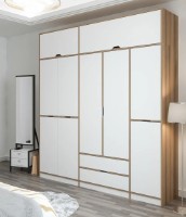Dulap Trendy Elina 8913 Dore/White 232x253x52cm GTR004200 imaginea #3 — magazin online Desire.md