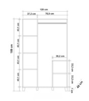 Шкаф Trendy Hedera Pine Atlantic 120x189x48cm GTR005849 фото №4 — интернет-магазин Desire.md