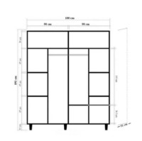 Шкаф Trendy Imaj 220 Oak Sonoma 180x192x52cm GTR005860 фото №6 — интернет-магазин Desire.md