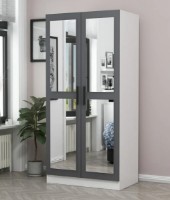 Шкаф Trendy Kale 210 White/Anthracit 90x210x52cm GTR004846