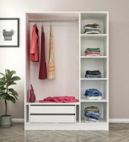 Шкаф Trendy Kale 2246 White/Walnut 135x210x52cm GTR004927 фото №2 — интернет-магазин Desire.md