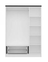 Шкаф Trendy Kale 2247 White 135x190x52cm GTR004936 фото №4 — интернет-магазин Desire.md