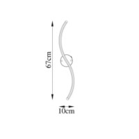 Candelabru de perete Trendy 13280 Gold 10x67x5cm GTR002164 imaginea #2 — magazin online Desire.md