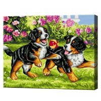 Картина по номерам Art Gallery Econom Веселые щенята 30x40cm (EX5264)