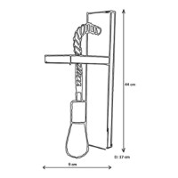 Candelabru de perete Trendy 23 Walnut 17x45x9cm GTR002236 imaginea #2 — magazin online Desire.md