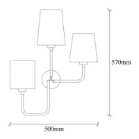Бра Trendy 3571 Black 50x57x20cm GTR002320 фото №2 — интернет-магазин Desire.md