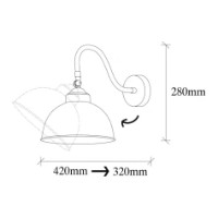 Candelabru de perete Trendy 3742 Black 32x28x21cm GTR002293 imaginea #2 — magazin online Desire.md