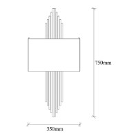 Candelabru de perete Trendy 612 A Black/Gold 22x75x10cm GTR002321 imaginea #3 — magazin online Desire.md