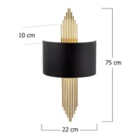 Candelabru de perete Trendy 616 A Black/Gold 22x75x10cm GTR002322 imaginea #2 — magazin online Desire.md