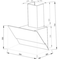 Вытяжка Backer SLOPE 60 SNRC (800) BL GL фото №2 — интернет-магазин Desire.md