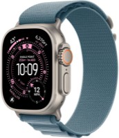 Smartwatch Apple Watch Ultra 3 GPS + Cellular 49mm Natural Titanium Case with Light Blue Alpine Loop (MEWM4) imaginea #2 — magazin online Desire.md
