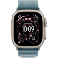 Smartwatch Apple Watch Ultra 3 GPS + Cellular 49mm Natural Titanium Case with Light Blue Alpine Loop (MEWP) imaginea #1 — magazin online Desire.md