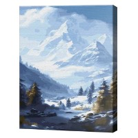 Tablou pe numere Art Gallery Econom Munți acoperiți de zăpadă 40x50cm (GX46963)
