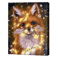 Tablou pe numere Art Gallery Econom Vulpea în luminițe 40x50cm (GX43642)