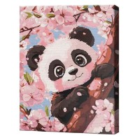 Tablou pe numere Art Gallery Econom Pandă drăguț 30x40cm (KBS0181)