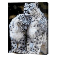 Tablou pe numere Art Gallery Econom Leoparzi zăpezilor 40x50cm (GX32478)