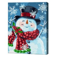 Tablou pe numere Art Gallery Econom Om de zăpadă vesel 30x40cm (EX7949)