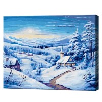 Tablou pe numere Art Gallery Econom Ziua senină de iarnă 40x50cm (GX46480)