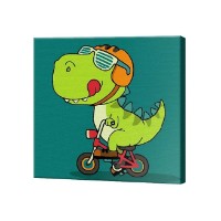 Картина по номерам Динозаврик велосипедист Art Gallery Premium 20x20cm (BX2475)