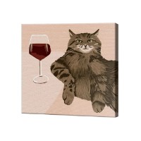 Tablou pe numere Art Gallery Premium Motan obosit 20x20cm (BX3465)