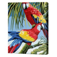 Картина по номерам Art Gallery Premium Ара в джунглях 20x30cm (CX3769)