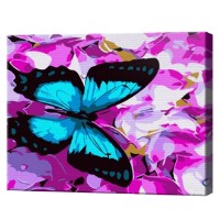 Картина по номерам Art Gallery Premium Бабочка на цветах 20x30cm (CX4315)