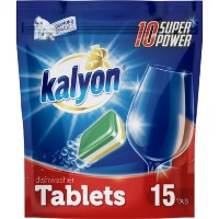 Detergent pentru mașine de spălat vase Kalyon Super Power 15pcs