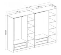 Dulap Trendy Kale 2452 White 270x190x52cm GTR004220 imaginea #6 — magazin online Desire.md