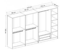 Dulap Trendy Kale 2453 White 315x190x52cm GTR004803 imaginea #6 — magazin online Desire.md