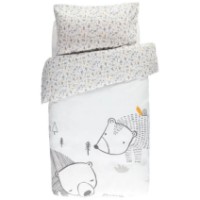 Lenjerie de pat pentru copii Premaman Our Little Friends (PCHTF3-BLA-UNQ)