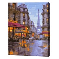 Tablou pe numere Art Gallery Premium Paris de seară 30x40cm (EX8060)