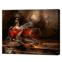 Tablou pe numere Art Gallery Premium Whisky și un trabuc 40x50cm (GX39263)