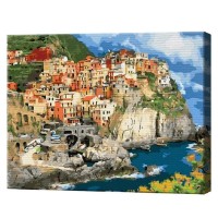 Tablou pe numere Art Gallery Premium Orașul de pe stâncă 40x50cm (GX41373)